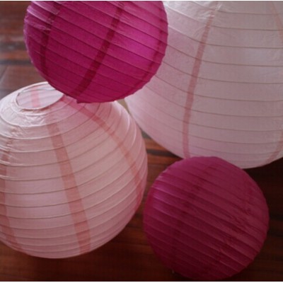 New design round christmas paper lanterns decoration paper crafts